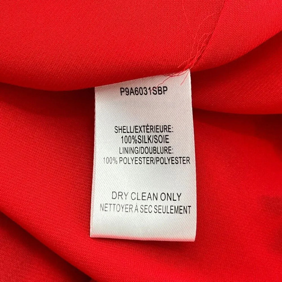 Parker Womens Dress M 100% Silk‎ Floral Ruched Short Sleeves Ruffle Hem Short - Picture 12 of 13